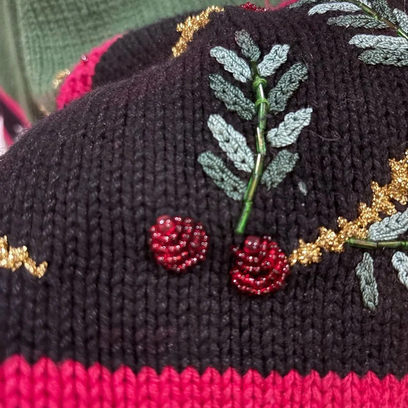 Handknit Cardigan Sweater Size 3X by Storybook Kruts Vintage 90’s - Picture 6 of 16